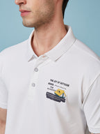 Men's Printed Polo Neck Half Sleeves T-shirt