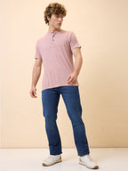 Men's Solid Henley Neck Half Sleeves Regular Fit T-shirt