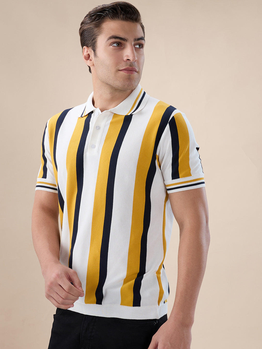 Sunflower Bold Striped Polo Main image