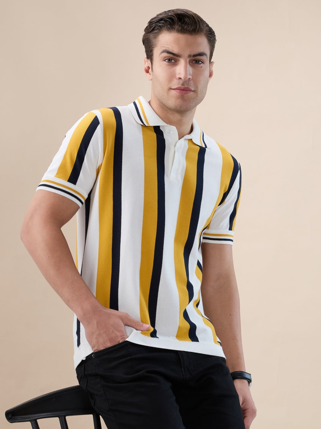 Sunflower Bold Striped Polo