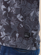 Black Floral Printed Polo