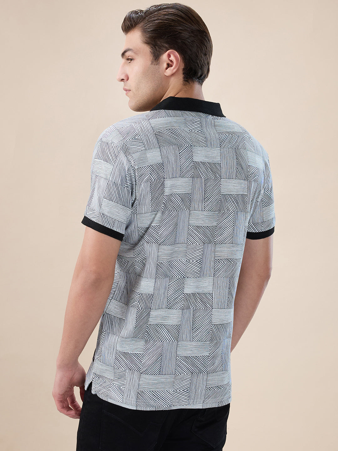 Geometric Print Polo Secondary image