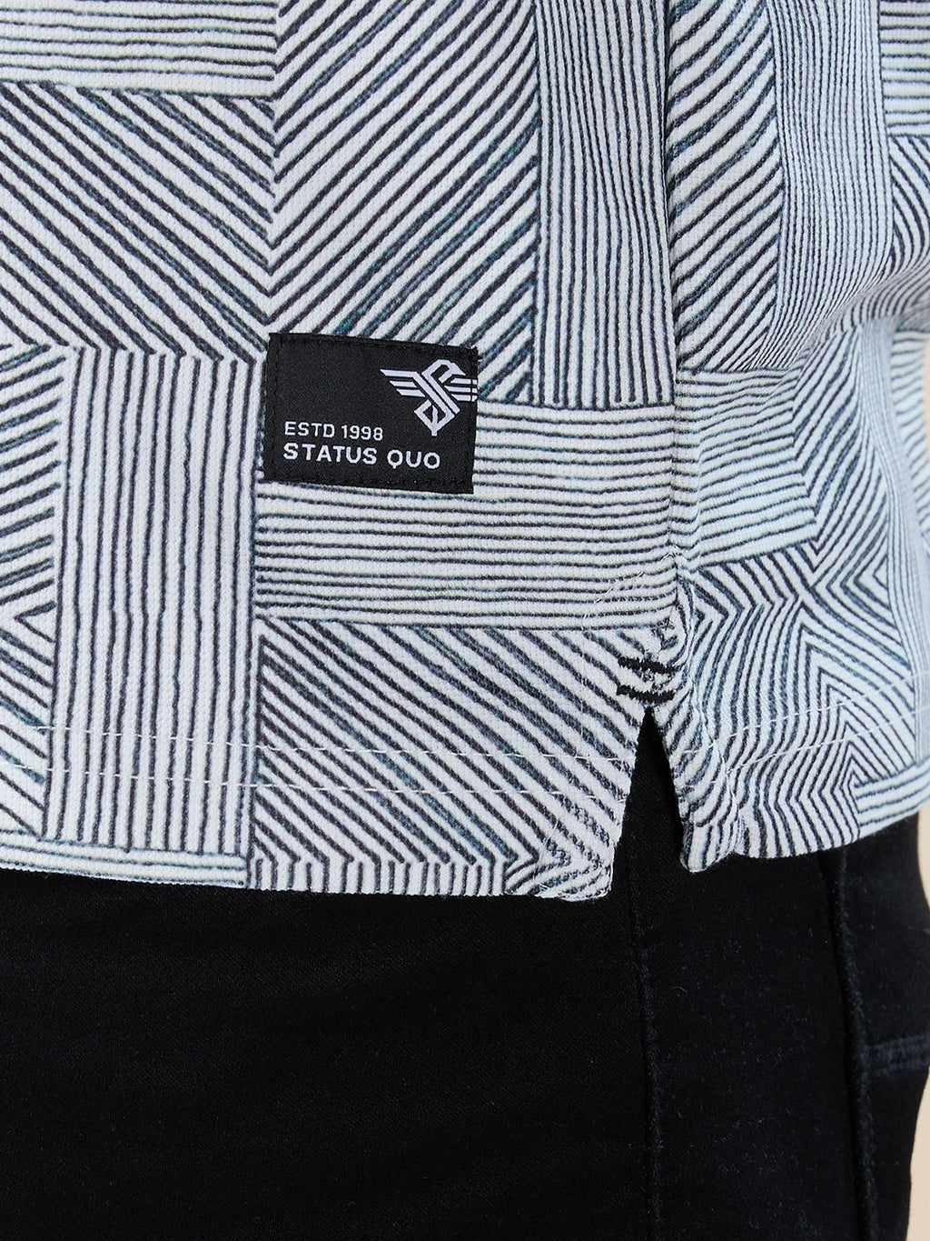 Geometric Print Polo