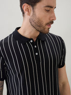 Men's Striped Regular Fit Half Sleeves Polo T-Shirt