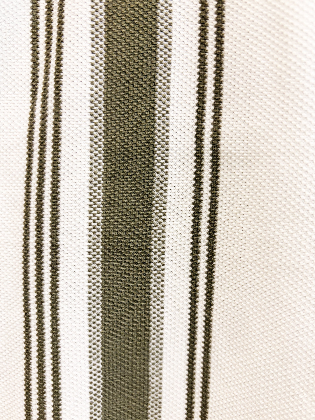 Olive Striped Textured Polo T-Shirt