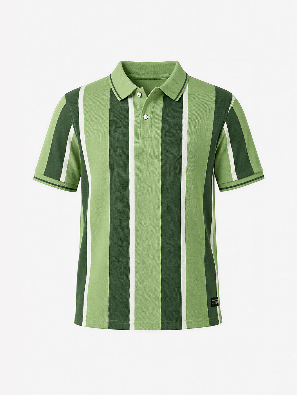 Men Striped Cotton Blend Regular Fit Polo T-Shirt