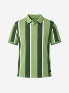 Men Striped Cotton Blend Regular Fit Polo T-Shirt
