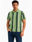 Men Striped Cotton Blend Regular Fit Polo T-Shirt