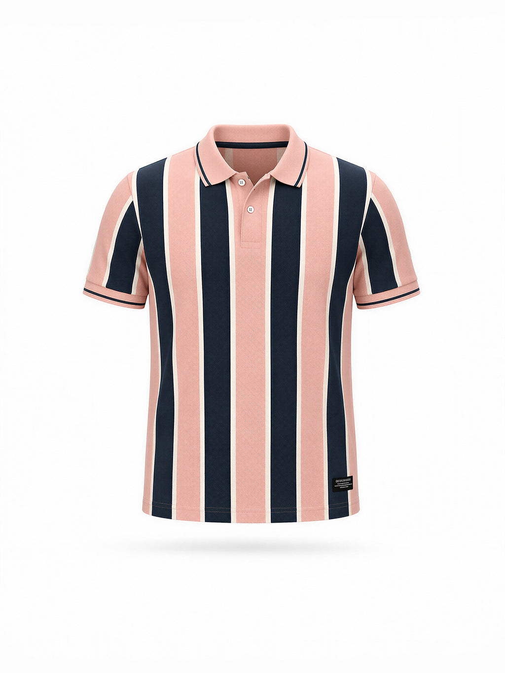 Striped Cotton Blend Regular Fit Polo T-Shirt