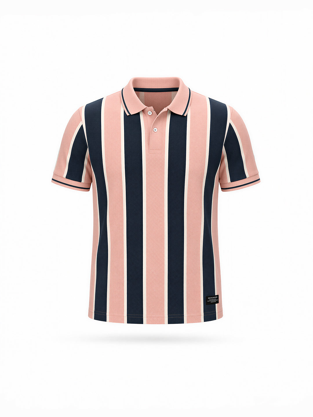 Striped Cotton Blend Regular Fit Polo T-Shirt