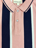 Striped Cotton Blend Regular Fit Polo T-Shirt