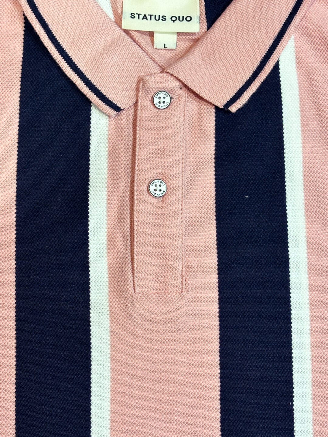 Striped Cotton Blend Regular Fit Polo T-Shirt