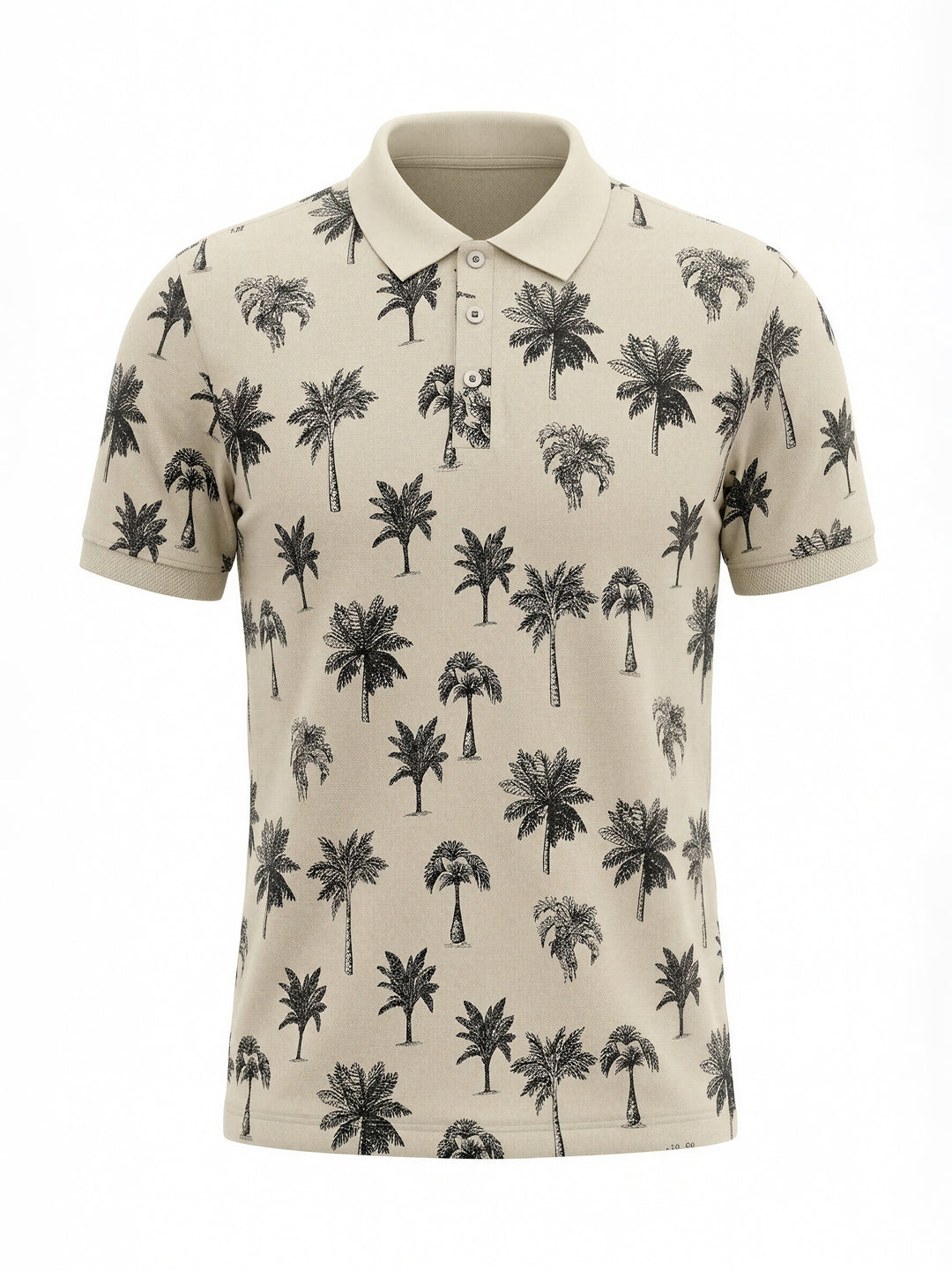 Tropical Print Crew Neck T-shirt Secondary image