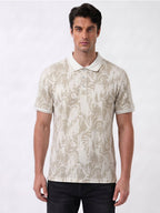 Fawn Abstract Print Polo T-Shirt