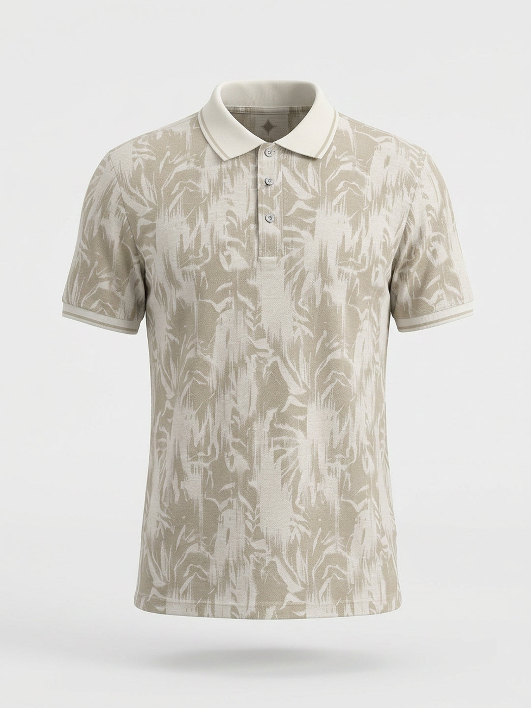 Fawn Abstract Print Polo T-Shirt Secondary image