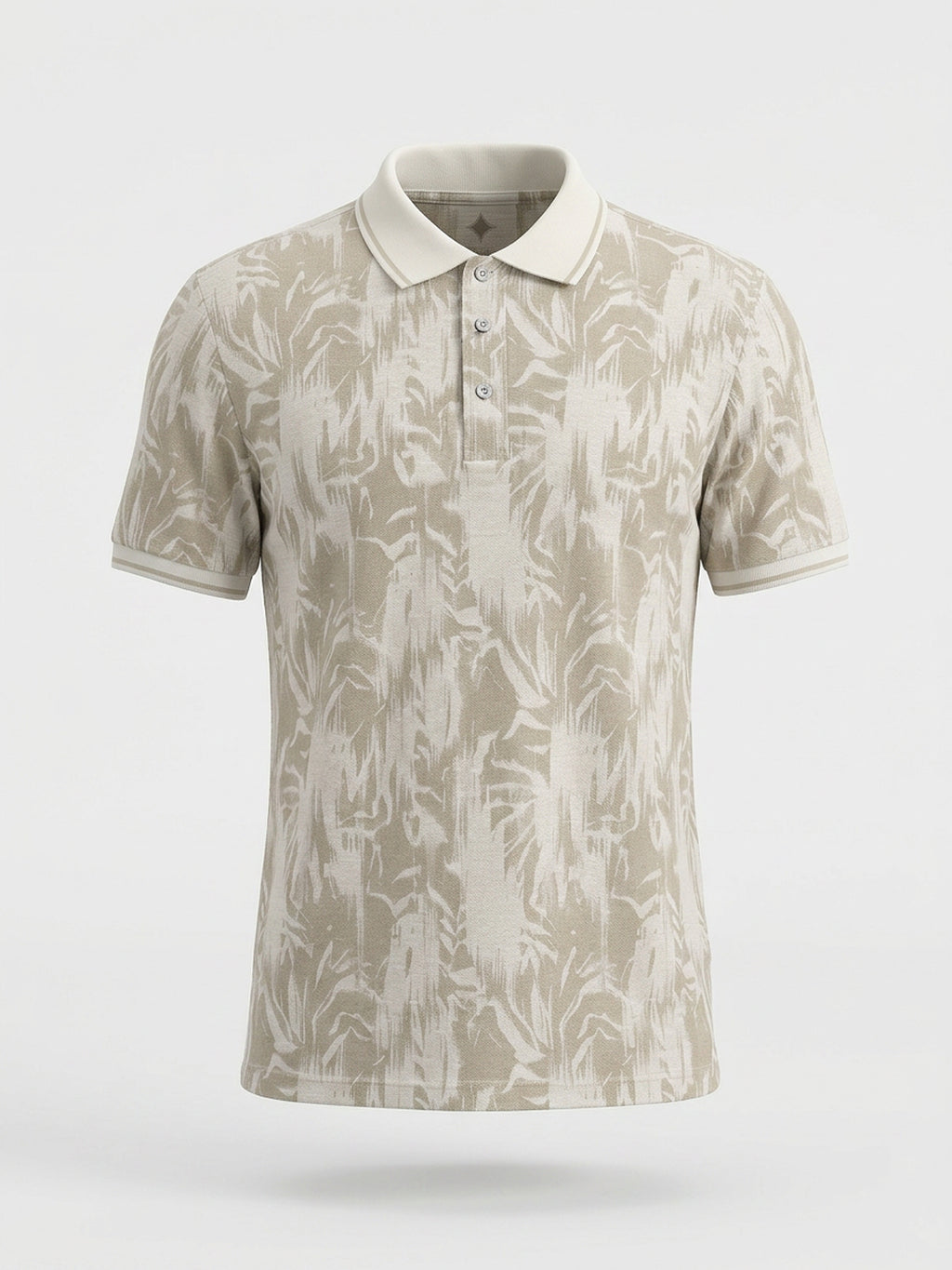 Fawn Abstract Print Polo T-Shirt