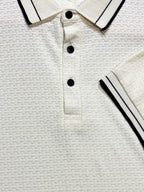 Off-White Textured Polo T-Shirt