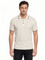 Off White Textured Contrast Trim Polo T-Shirt