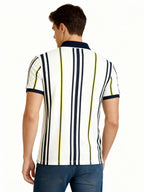 Striped Contrast Polo T-Shirt