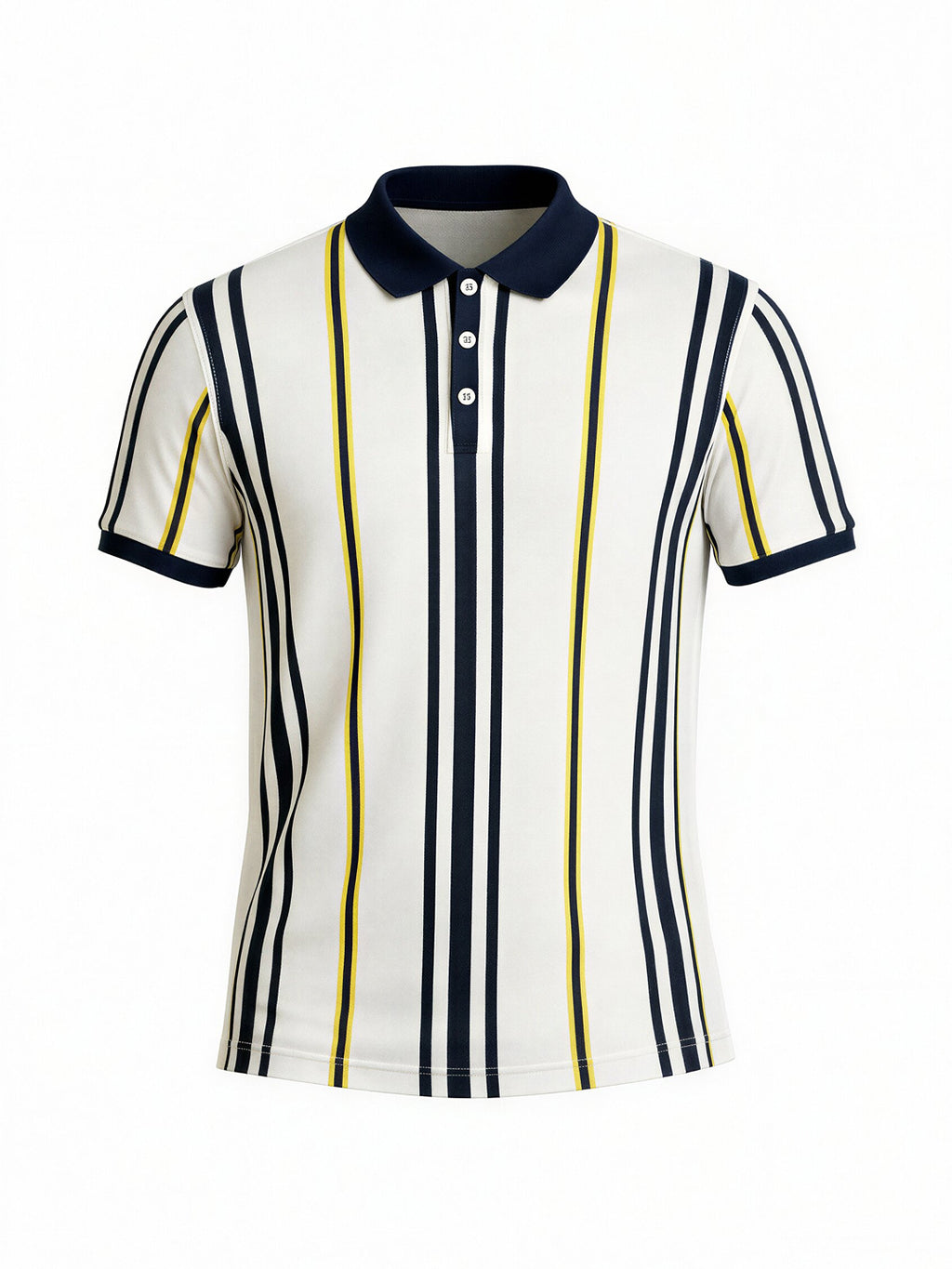 Striped Contrast Polo T-Shirt