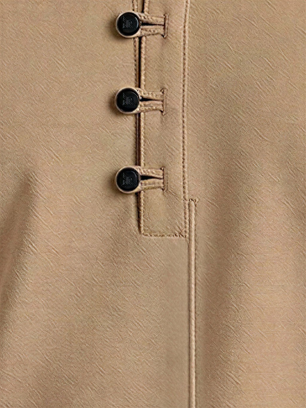 Beige Solid Polo T-Shirt
