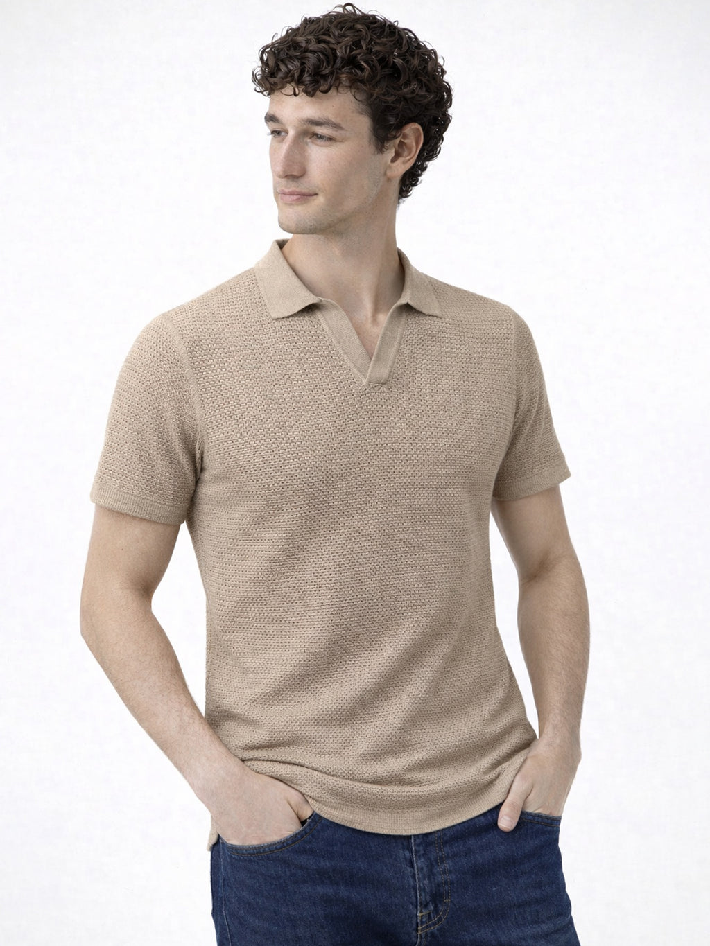 Waffle Knit Polo