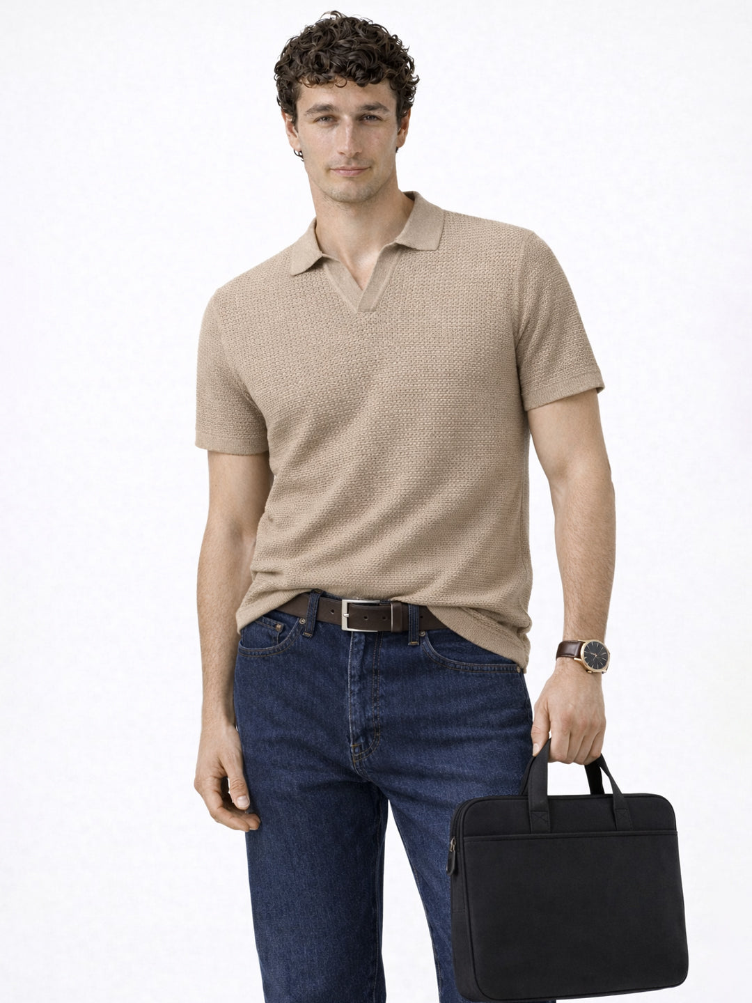 Waffle Knit Polo Main image