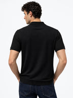 Midnight Waffle Knit Polo