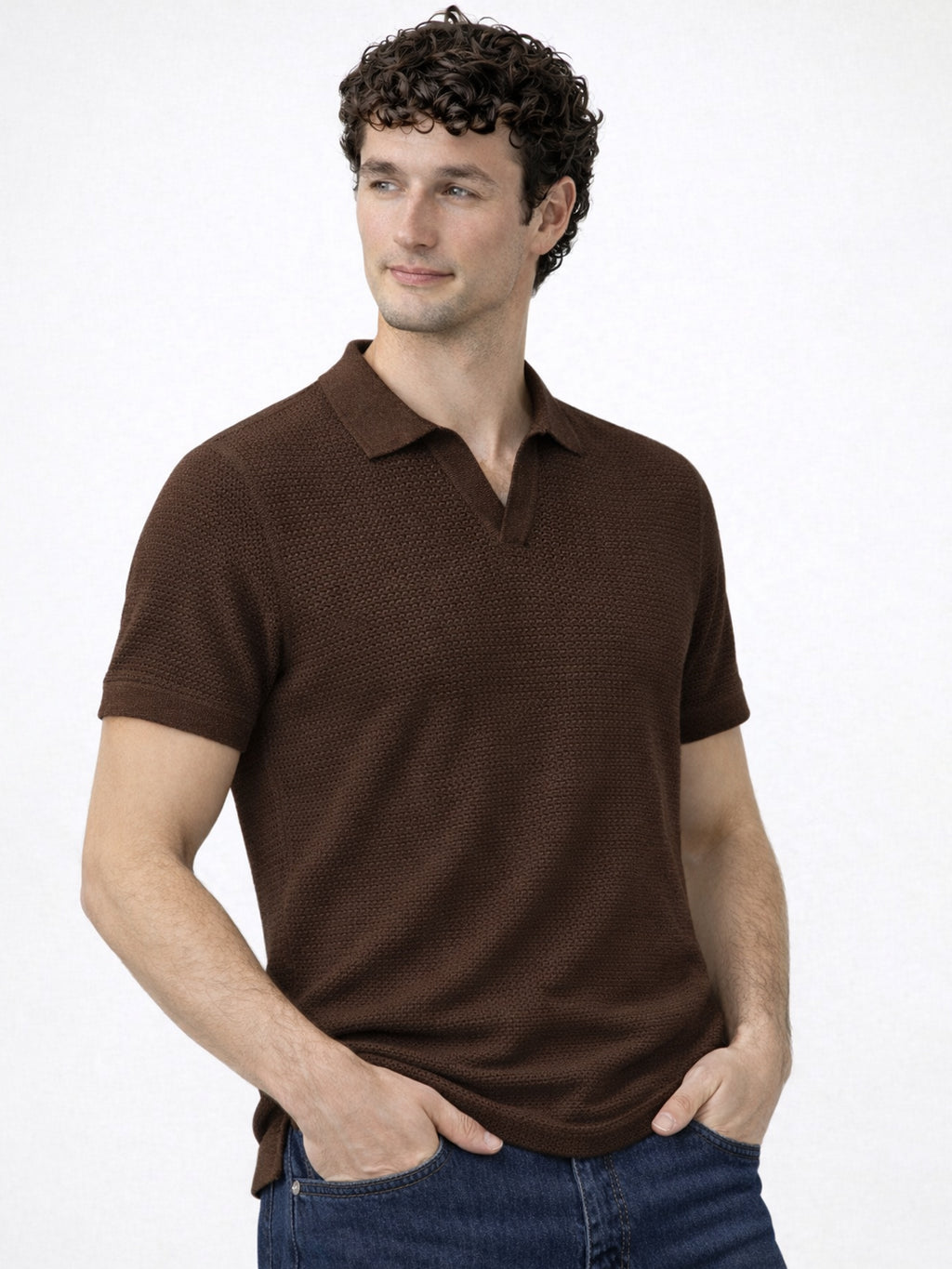 Waffle Knit Polo