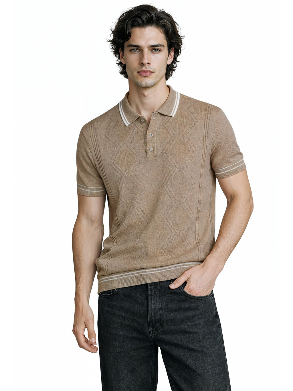 Chevron Jacquard Polo