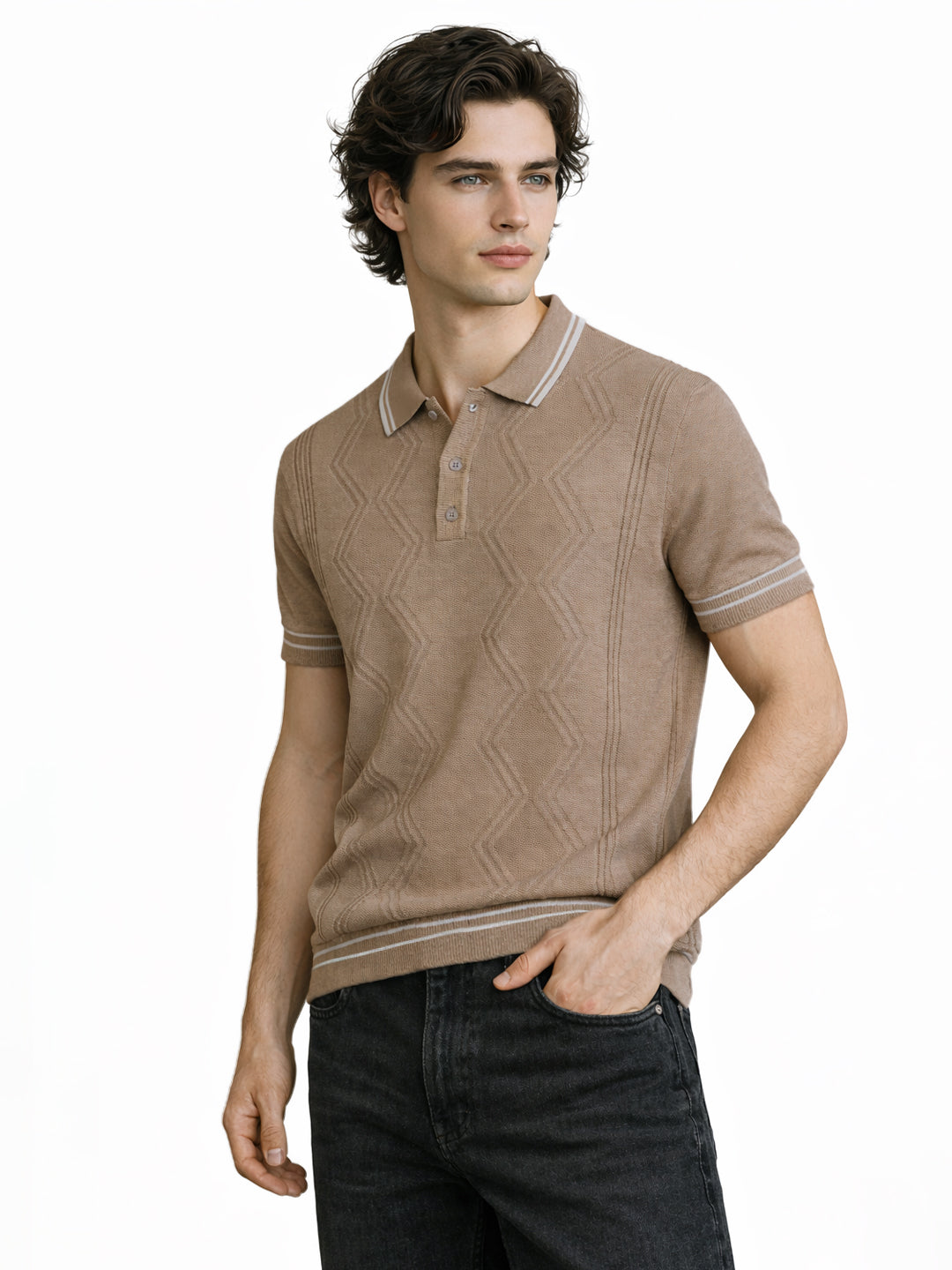 Chevron Jacquard Polo