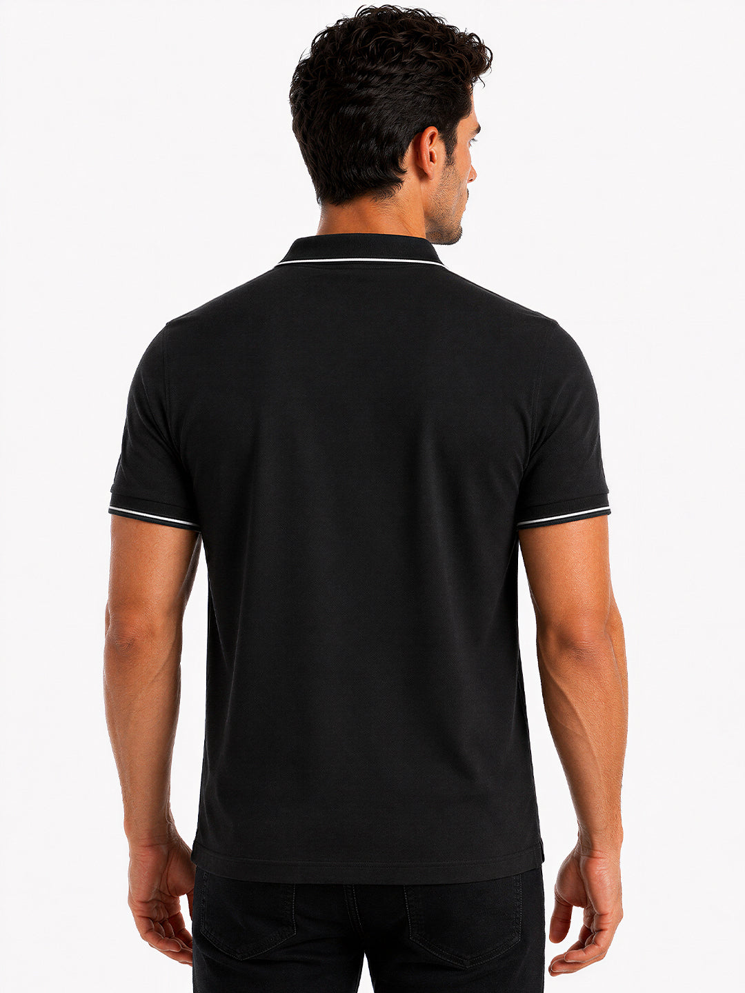 Contrast Tipped Polo T-Shirt