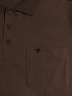 Coffee Solid Polo T-Shirt with Chest Pocket
