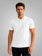 White Solid Polo T-Shirt