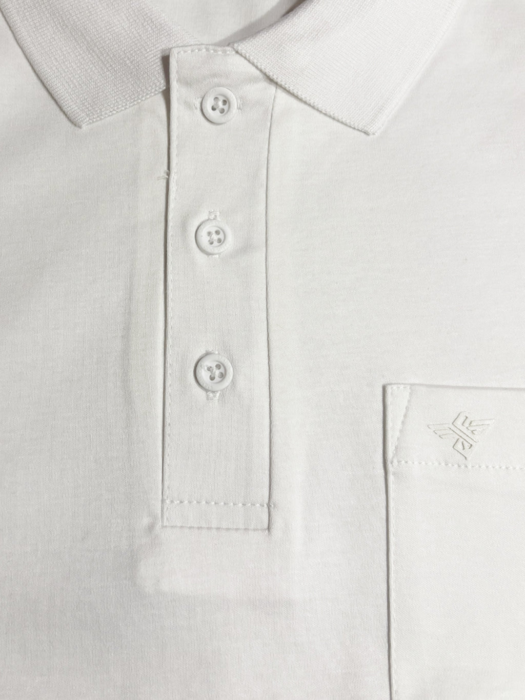 White Solid Polo T-Shirt