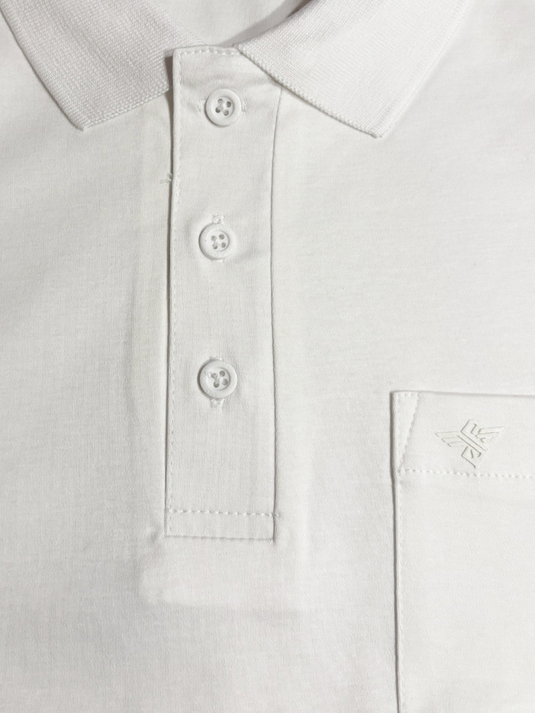 White Solid Polo T-Shirt