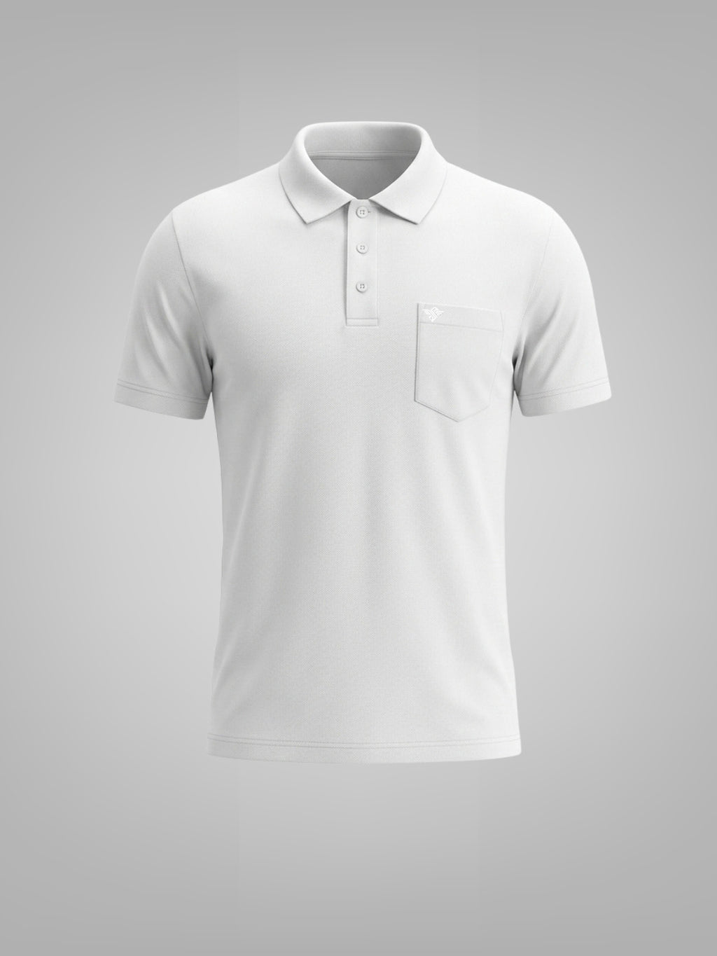 White Solid Polo T-Shirt