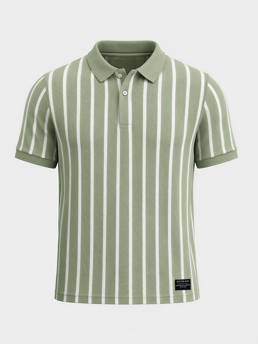 Striped Cotton Blend Regular Fit Polo T-Shirt