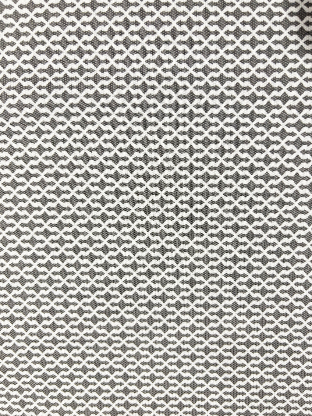 Cement Grey Micro-Print Polo with Pocket