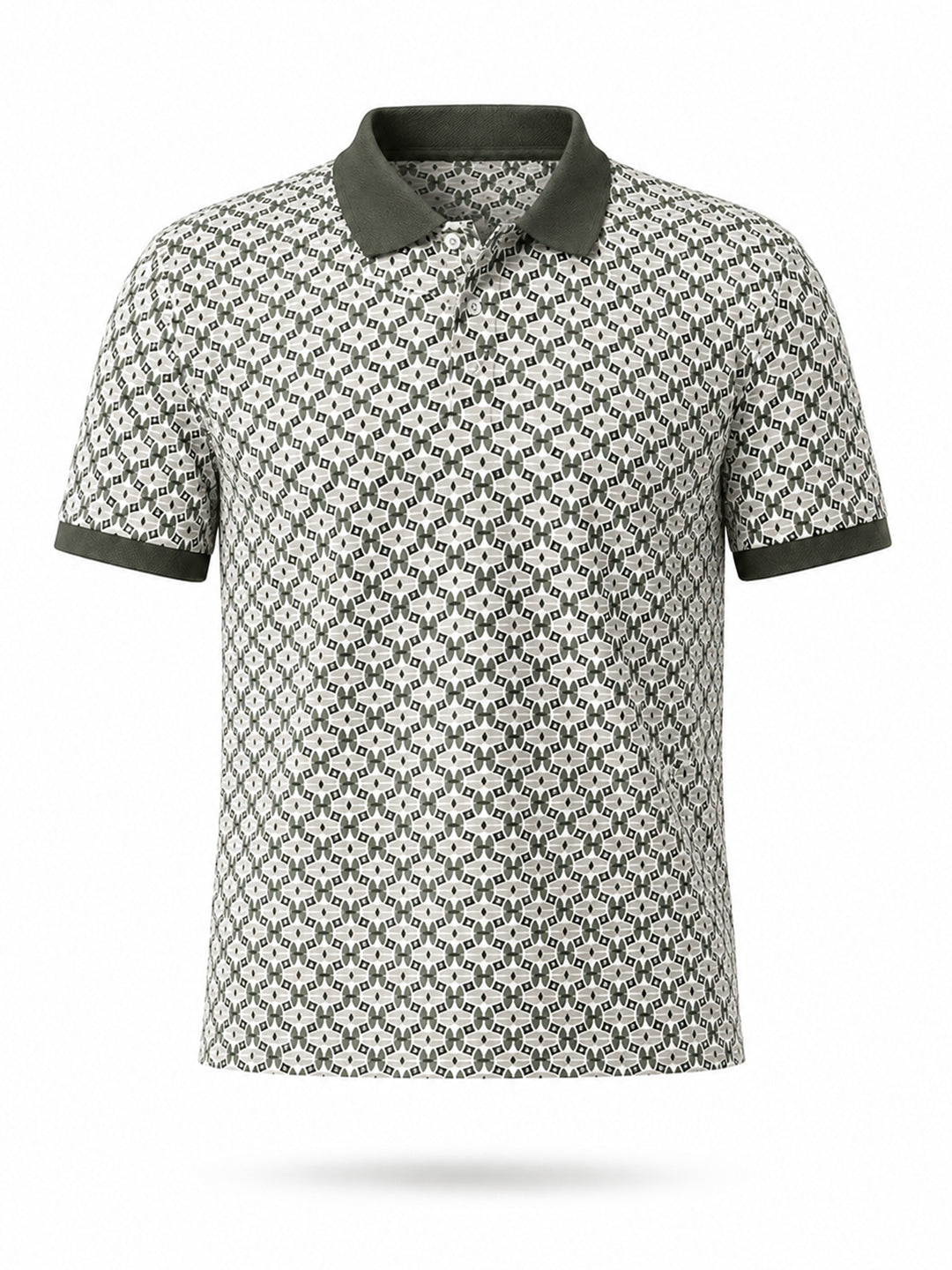 Olive Printed Polo T-Shirt Secondary image