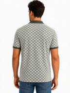Olive Printed Polo T-Shirt