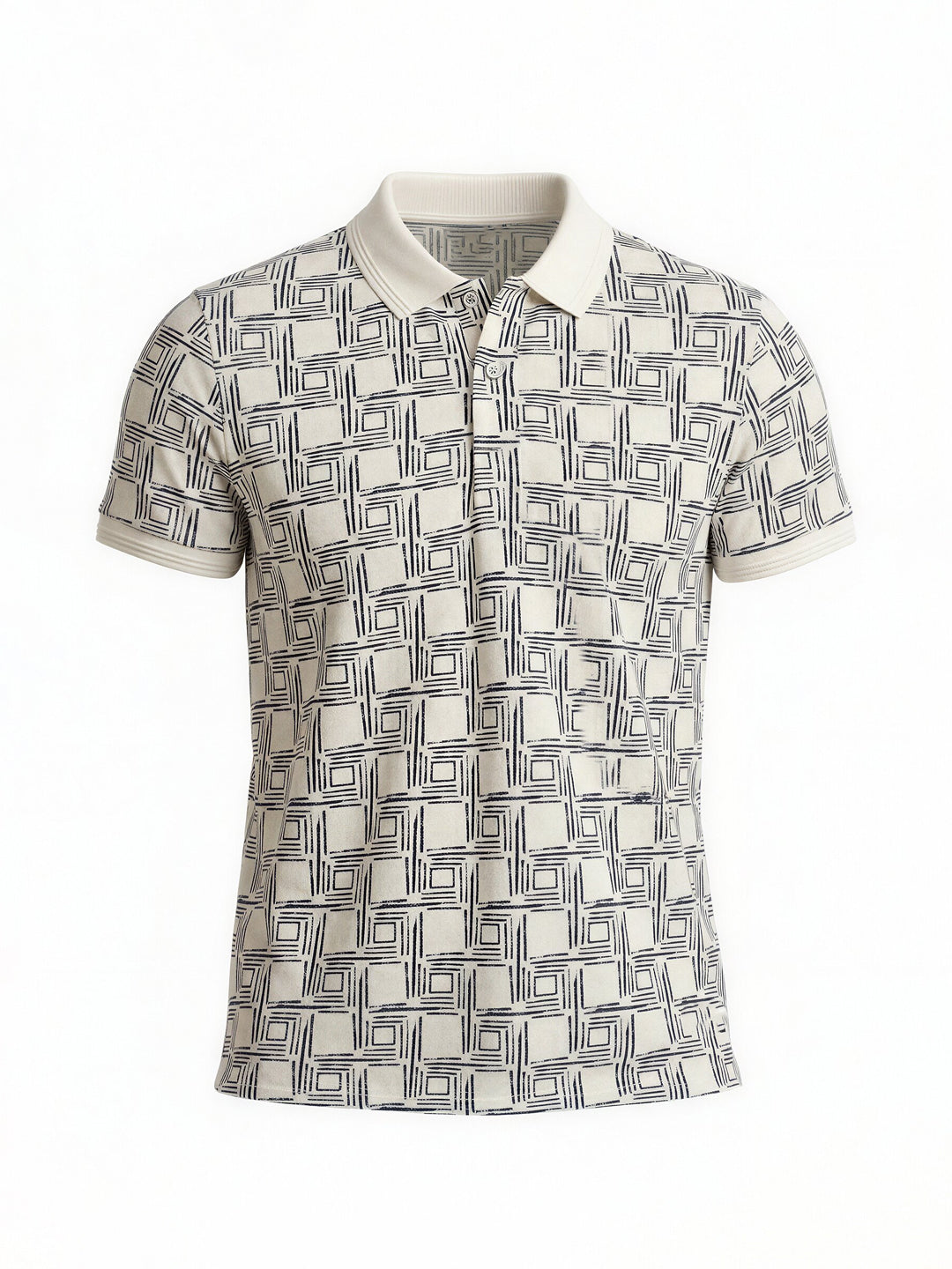 Geometric Print Polo T-Shirt Secondary image
