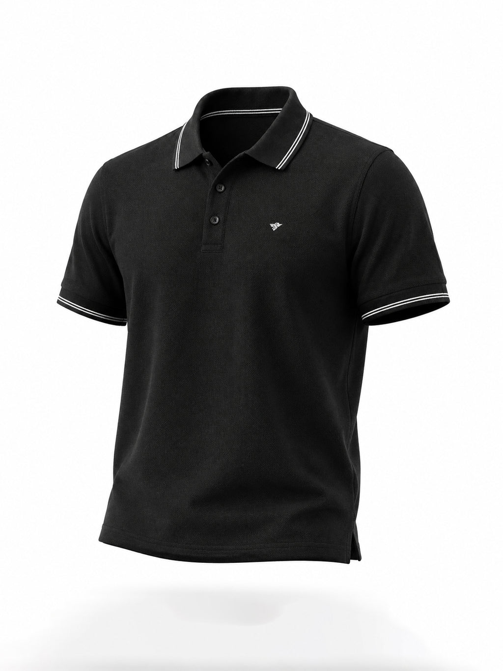 Black Tipped Polo T-Shirt