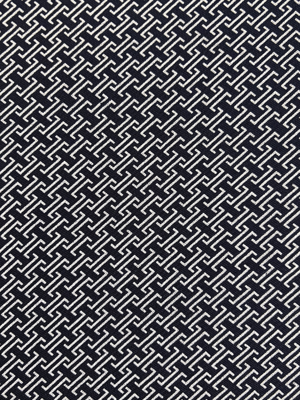 Navy Geometric Print Polo T-shirt