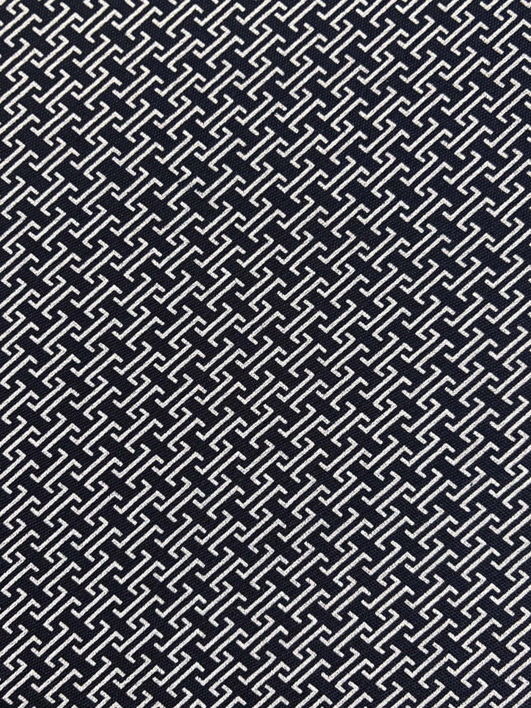 Navy Geometric Print Polo T-shirt