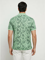 Sage Green Tropical Print Polo
