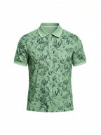 Sage Green Tropical Print Polo