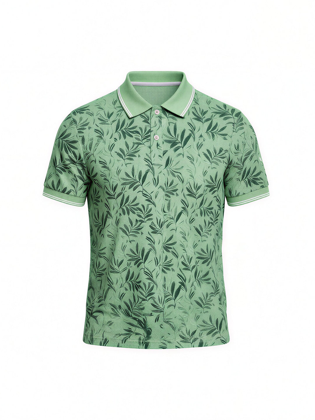 Sage Green Tropical Print Polo