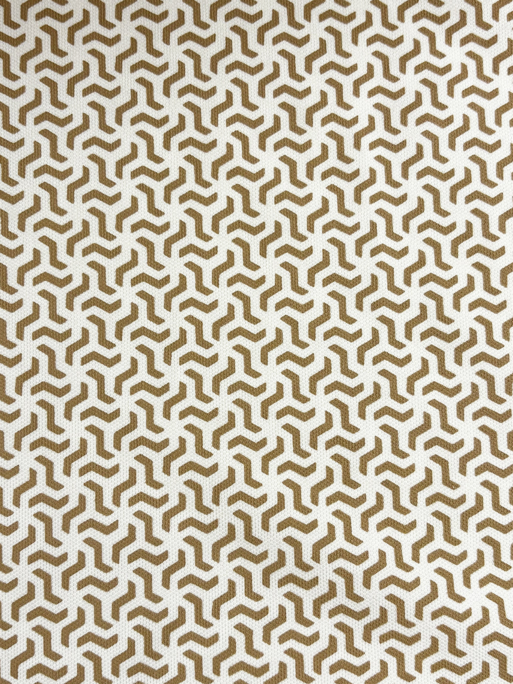 Khaki Micro-Pattern Polo with Contrast Collar