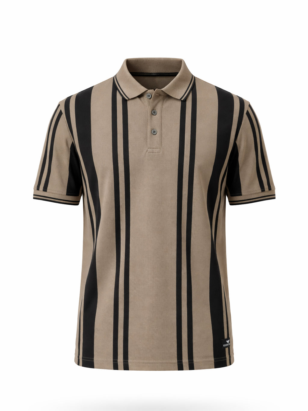 Vertical Stripe Polo T-shirt